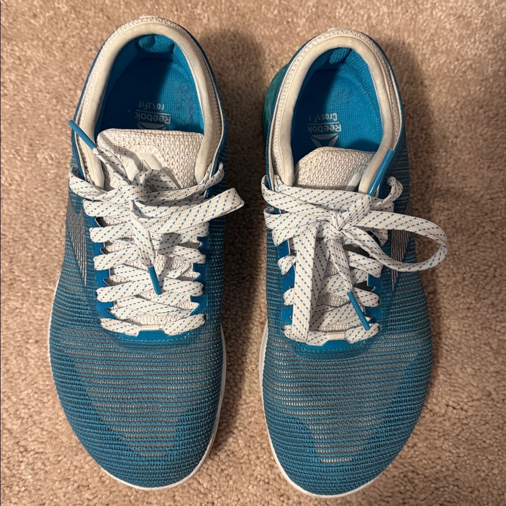Reebok Teal and White CrossFit Shoes